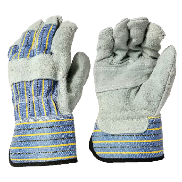 Leather Palm Work Gloves - Large