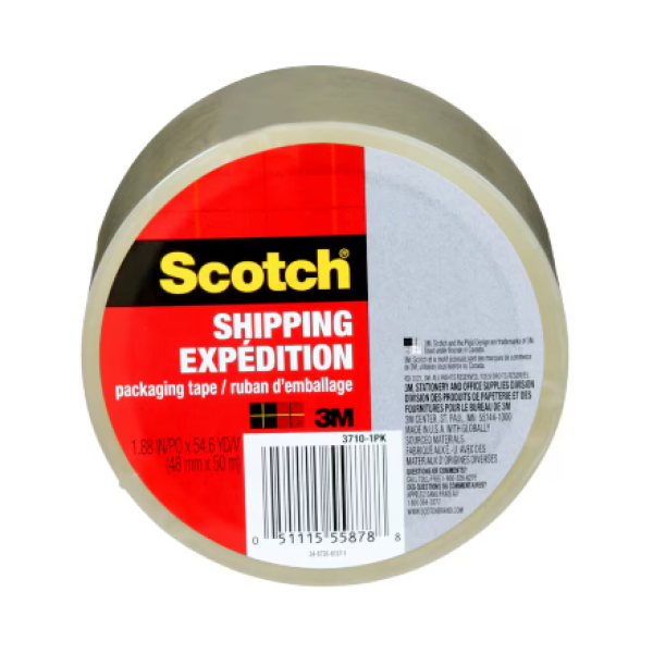 Scotch Packaging Tape 48 mm x 50 m (1.88 in. x 54.6 yd)